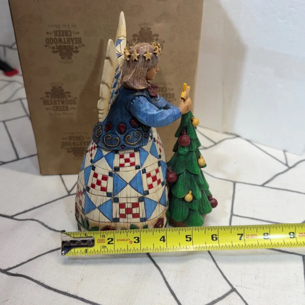 Jim Shore Angel Figurine 9.5in Blue Heartwood Creek Christmas Tree 117679